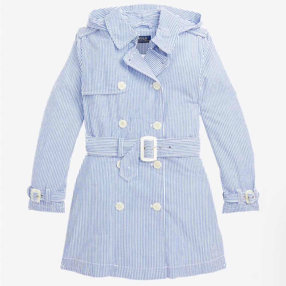Polo by Ralph Lauren Seersucker Hooded Trench - Picture 5 of 12